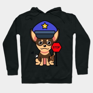 Cute small dog is a police Hoodie